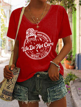 V-Neck Retro Funny Proud Member Of WDNC Club Menopause Perimenopause Print T-Shirt