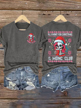 Women's Retro Funny Proud Member Of Club We Do Not Care Menopause Perimenopause Print T-Shirt