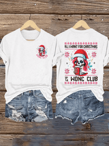 Women's Retro Funny Proud Member Of Club We Do Not Care Menopause Perimenopause Print T-Shirt