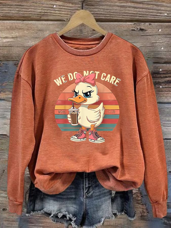 Women's  Retro Funny Proud Member Of Club We Do Not Care Menopause Perimenopause Print   Sweatshirt