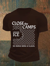 Men's  Abolish ICE  Close The Camps Print  T-Shirt
