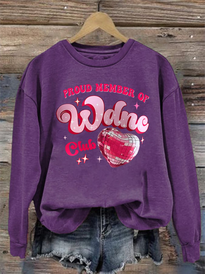 Women's Retro Funny Proud Member Of Club We Do Not Care Menopause Perimenopause Print  Sweatshirt