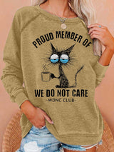 🔥Buy 3 Get 15% Off🔥Women's Retro Funny Proud Member Of Club We Do Not Care Menopause Perimenopause Print  Sweatshirt