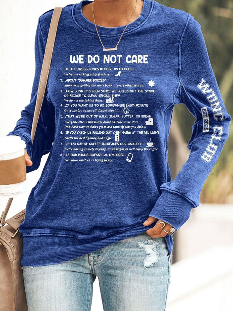 🔥Buy 3 Get 15% Off🔥Retro Funny WDNC Club Menopause Perimenopause Print Sweatshirt