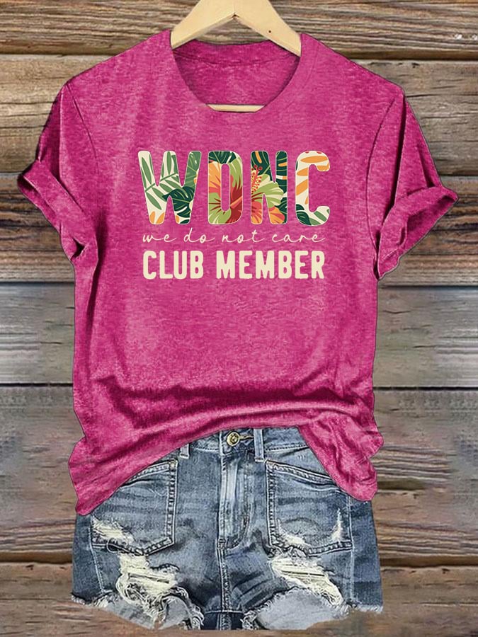 Women's  Retro Funny Proud Member Of Club Menopause Perimenopause Print T-Shirt
