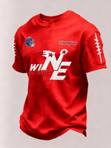 Men’s Football Graphic Waffle Knit Short Sleeve Crewneck T-Shirt