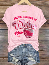 Women's  Retro Funny Proud Member Of Club We Do Not Care Menopause Perimenopause Print  T-Shirts