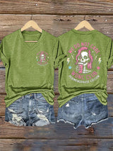 🔥Buy 3 Get 15% Off🔥V-Neck Retro We Do Not Care WDNC Club Perimenopause Edition Print T-Shirt