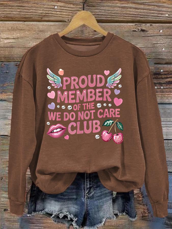 Women's  Retro Funny Proud Member Of Club Menopause Perimenopause Print  Sweatshirt