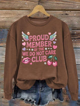 Women's  Retro Funny Proud Member Of Club Menopause Perimenopause Print  Sweatshirt