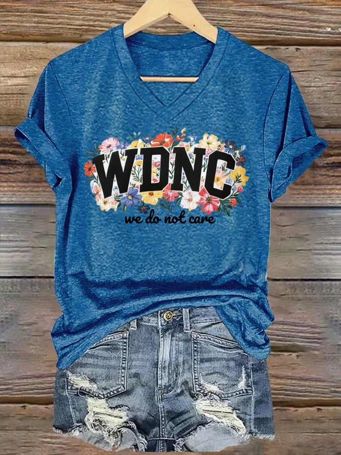 🔥Buy 3 Get 15% Off🔥V-Neck Retro Funny WDNC Menopause Perimenopause Print T-Shirt