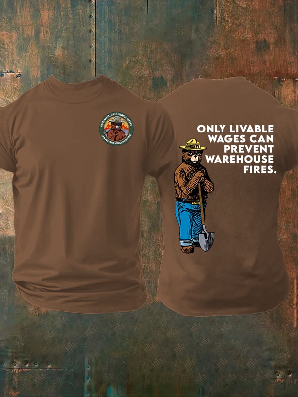 Men's  Retro Resist Save The Forest Service Print T-Shirt