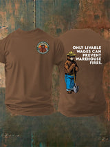 Men's  Retro Resist Save The Forest Service Print T-Shirt