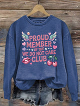 Women's  Retro Funny Proud Member Of Club Menopause Perimenopause Print  Sweatshirt