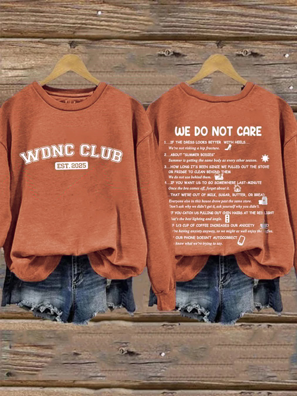 🔥Buy 3 Get 15% Off🔥Retro Funny WDNC Menopause Perimenopause Print Sweatshirt