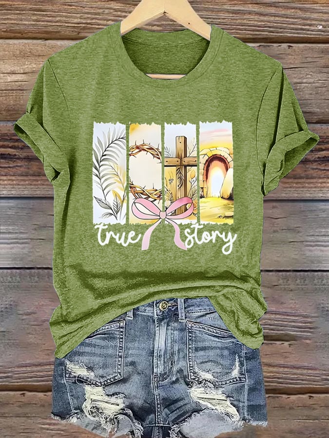 Women's True Story Faith  Print Shirt
