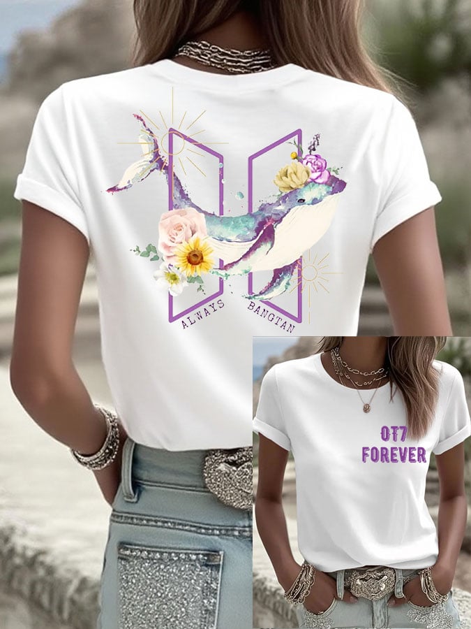Women's World Tour Printed Casual T-Shirt