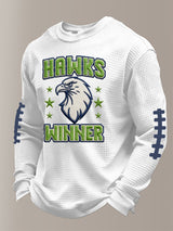Men's Football Print Waffle T-Shirt