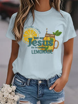 Women's  Life Gave Me Some Lemons, But My Jesus Turned Them Into Lemonade Faith  Print Shirt