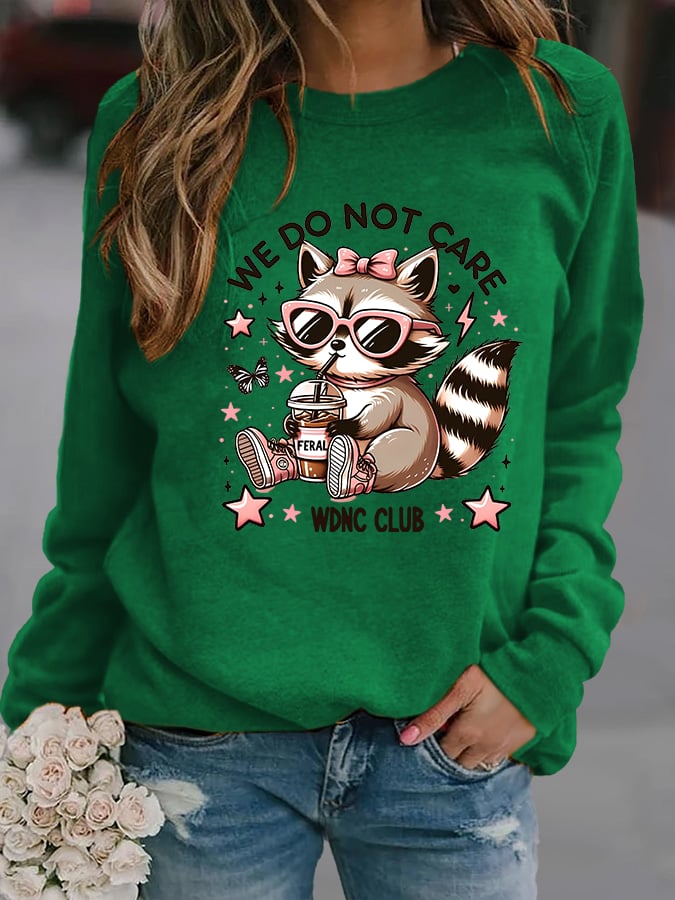 🔥Buy 3 Get 15% Off🔥Women's  Cute little raccoon for Women's WDNC Menopause & Perimenopause Printed   Sweatshirt