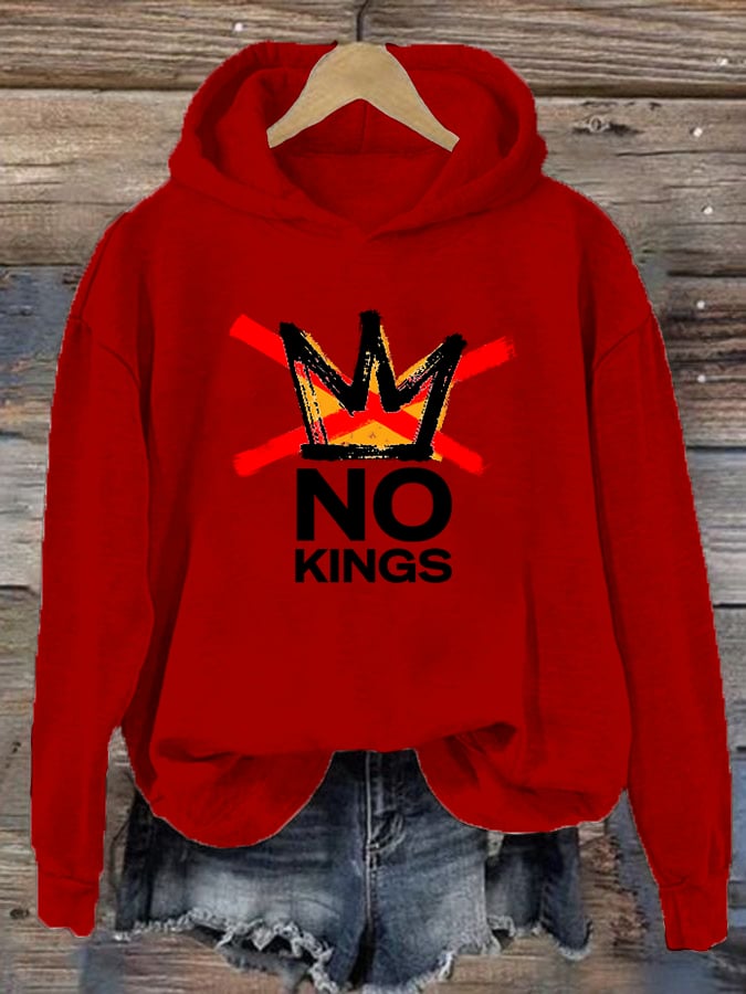 🔥Buy 3 Get 15% Off🔥Women's  America has No Kings Printed Casual Hoodies