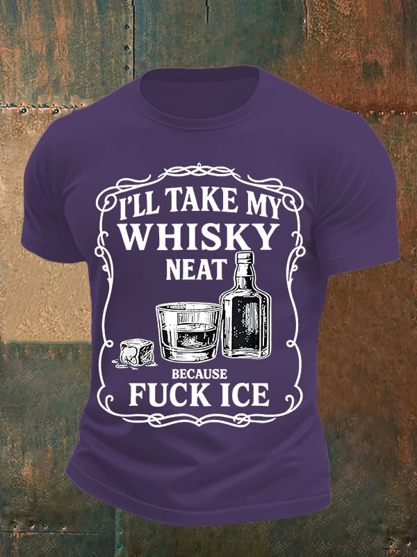 Men's  Whiskey F*ck ICE Abolish ICE Print  T-Shirt