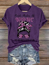 Women's Round-Neck Retro Funny Proud Member Of WDNC Club We Do Not Care Menopause Perimenopause Print T-Shirt