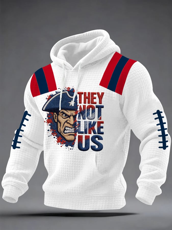 Men's Retro Football Print Casual Long-Sleeved Top
