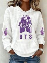 Women's K-kop Print Hoodie Sweatshirt