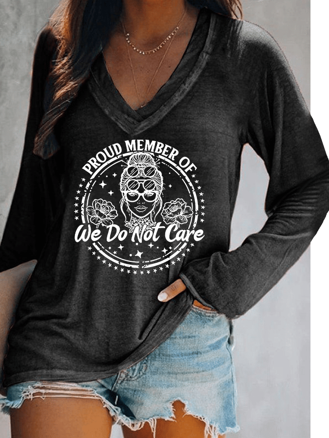 🔥Buy 3 Get 15% Off🔥Women's  V-neck Retro Funny Proud Member Of  Club Menopause Perimenopause Print T-Shirt