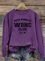 Women's Retro Funny Proud Member Of Club We Do Not Care Menopause Perimenopause Print  Sweatshirt
