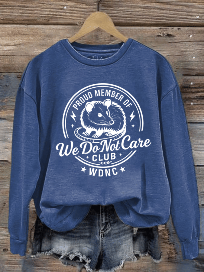 Women's  Retro Funny Proud Member Of  Club We Do Not Care Menopause Perimenopause Print  Sweatshirt