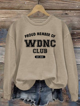 Women's Retro Funny Proud Member Of Club We Do Not Care Menopause Perimenopause Print  Sweatshirt