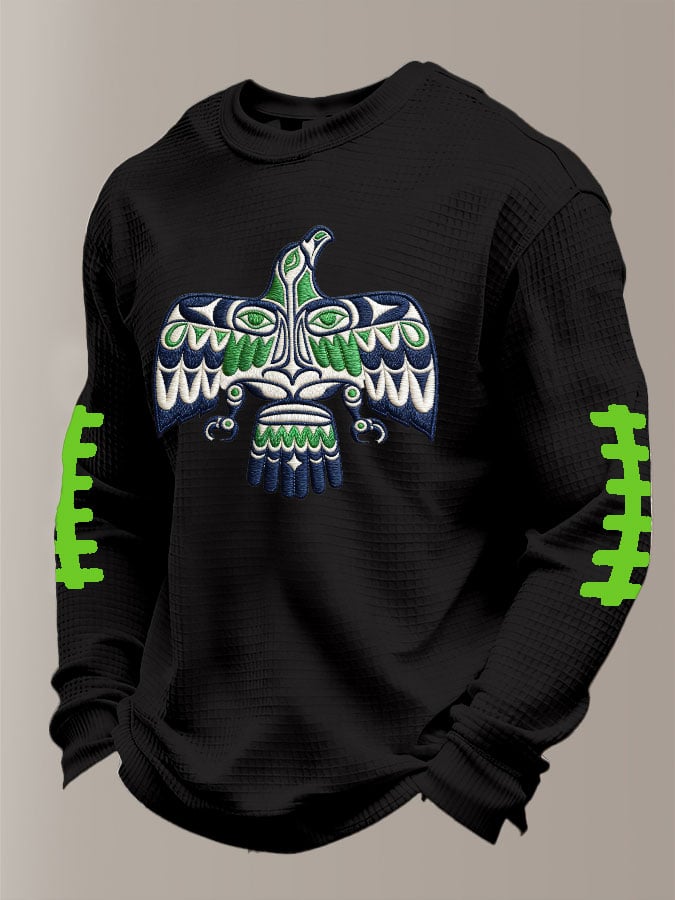 Men's Football Print Waffle T-Shirt