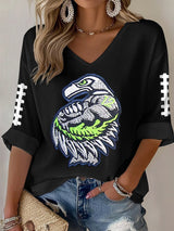 Women'S Football Print Casual T-shirt