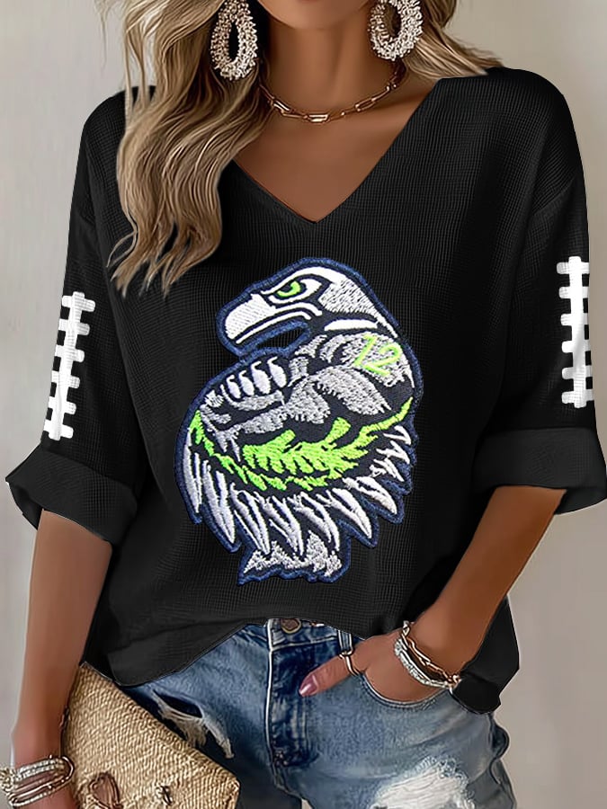 Women'S Football Print Casual T-shirt