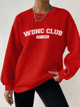 🔥Buy 3 Get 15% Off🔥Retro Funny Funny WDNC Club Est. 2026 Menopause Perimenopause Print Textured Sweatshirt