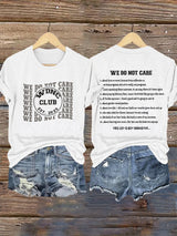🔥Buy 3 Get 15% Off🔥Retro WDNC Club Est. 2025 We Do Not Care Print T-Shirt