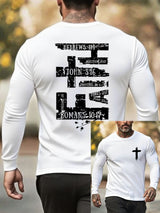Men's Faith Cross Print Crew Neck T-shirt