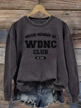 Women's Retro Funny Proud Member Of Club We Do Not Care Menopause Perimenopause Print  Sweatshirt
