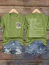 🔥Buy 3 Get 15% Off🔥V-Neck Retro We Do Not Care WDNC Club Perimenopause Edition Print T-Shirt