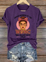 Women's  Retro Funny Proud Member Of Club Menopause Perimenopause Print T-Shirt