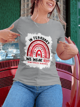 Women's Heart Disease Awareness Print T-shirt