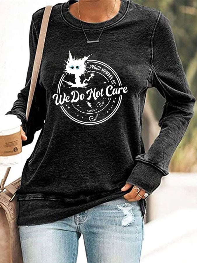 Women's  Retro Funny Proud Member Of Club Menopause Perimenopause Print Knitted Tops