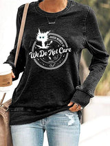 Women's  Retro Funny Proud Member Of Club Menopause Perimenopause Print Knitted Tops
