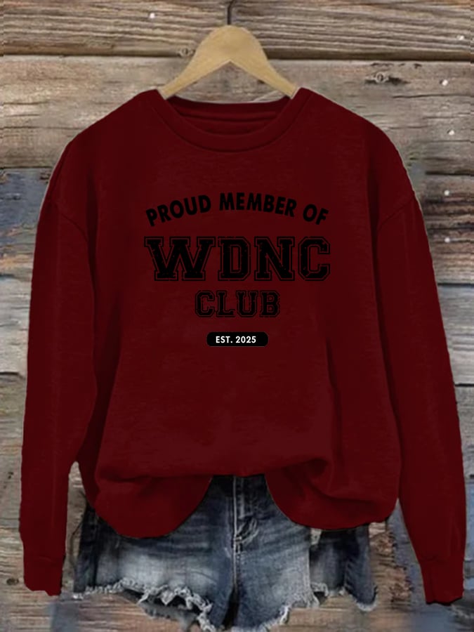 Women's Retro Funny Proud Member Of Club We Do Not Care Menopause Perimenopause Print  Sweatshirt