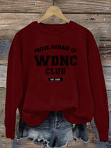 Women's Retro Funny Proud Member Of Club We Do Not Care Menopause Perimenopause Print  Sweatshirt