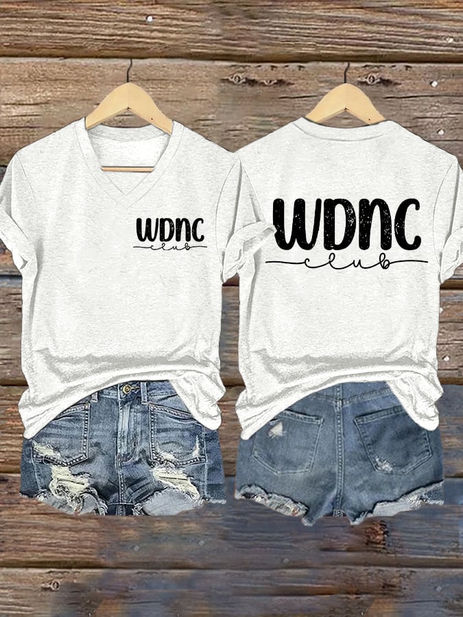 🔥Buy 3 Get 15% Off🔥V-Neck Retro Funny WDNC Club Menopause Perimenopause Print T-Shirt