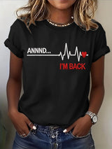 Women's Heart Disease Awareness Print T-shirt