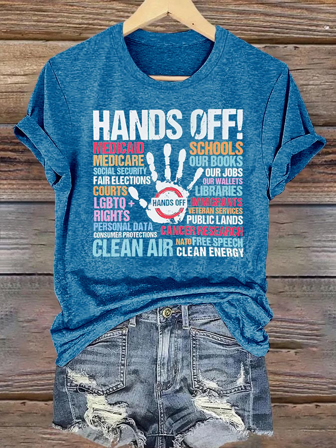 🔥Buy 3 Get 15% Off🔥Women's  HANDS OFF! Print T-Shirt